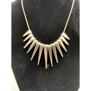 Express Gold Tone Spike Statement Bling Necklace NWT